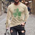 thumbnail image 2 of Maean St Patricks Day Shirt for Men Long Sleeve Fashion T-Shirt Mens Big and Tall Tops Clothes, 2 of 5
