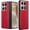 Red, variant on For Motorola Razr Fold 2026 PU Vegan Leather Premium Hard Snap On Case Cover - Brown