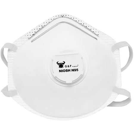 9116 Particulate Respirator Dust Mask with Valve, Two-Strap Cup Style Design, Lightweight with Cushioning Nose Foam, NIOSH Approved 10 Masks