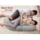 thumbnail image 5 of Almohada de embarazo Momcozy Original en forma de F gris claro, 5 of 8