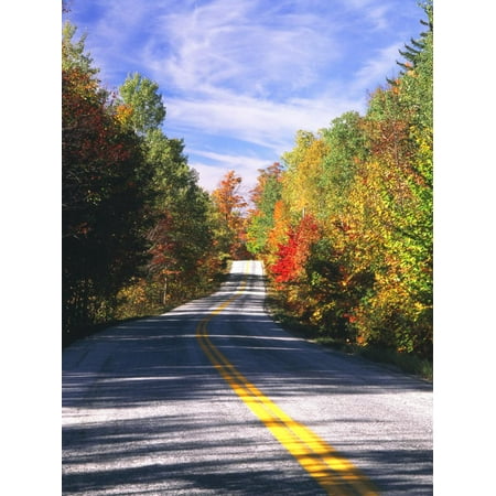 View of Country Road, Fall Foliage, Northeast Kingdom, Vermont, USA Print Wall Art By Walter (Best Fall Foliage Northeast)