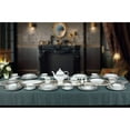thumbnail image 4 of Lorren Home Trends Fiesta-57 57 Piece La Luna New Bone China Black & White Dinnerware Set, Service for 8, 4 of 5