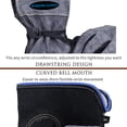 thumbnail image 3 of HOMEIORA Leather Work Gloves for Men or Women. L Glove for Gardening, Tig/Mig Welding, Construction, Chainsaw, Farm, Ranch, etc. Leather, Cotton Lined, Utility, Firm Grip, Durable, Black - Navy Blue, 3 of 5