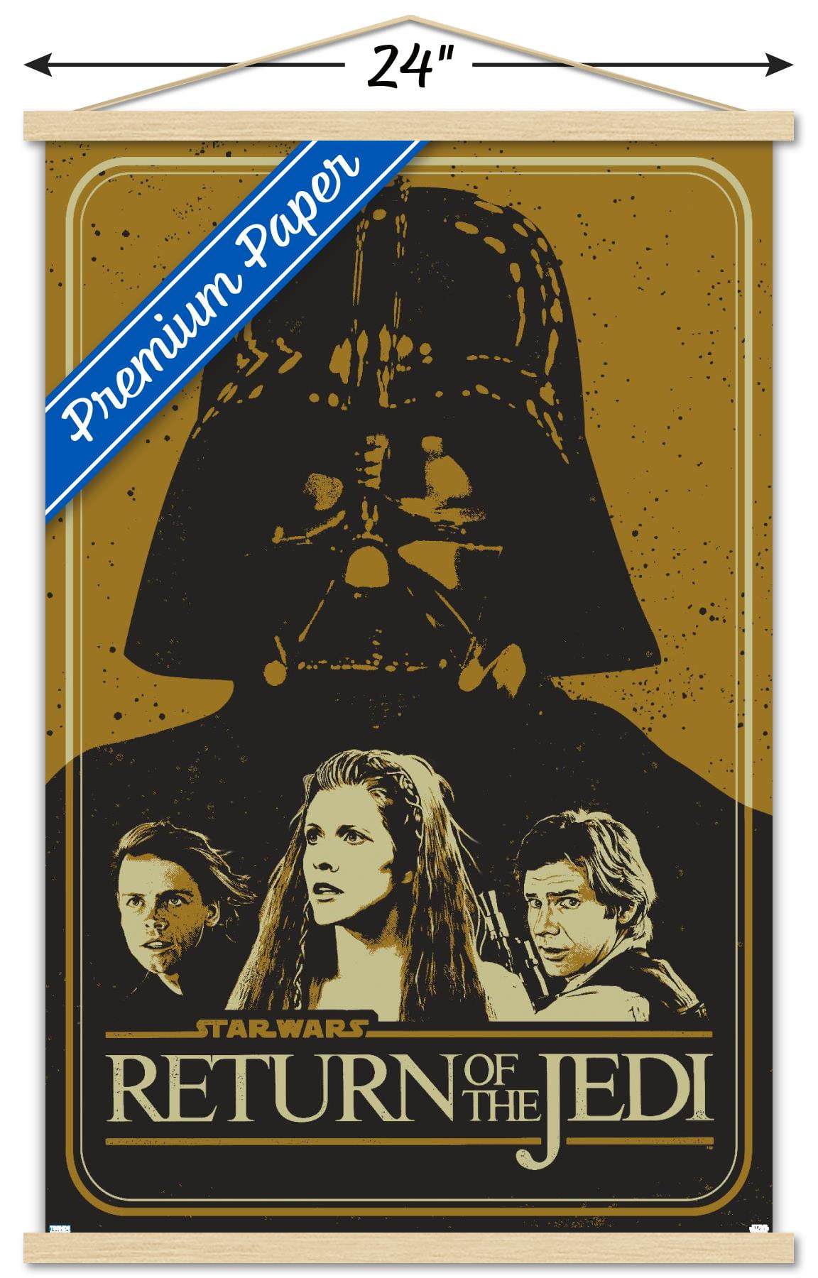 Star Wars: Return of the Jedi - Gold Illustration Wall Poster with Magnetic Frame, 22.375" x 34"