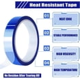 thumbnail image 2 of LNGOOR 4 Rouleaux Rubans Résistants à la Chaleur Transfert par sublimation Thermique Bleu 4 mm*30 m, 2 of 6
