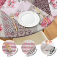 thumbnail image 4 of Pioneer Flower Floral Print Pattern Round Fitted Tablecloth with Elastic Edge,Dining Table Cover Waterproof,Outdoor Round Tablecloth for Camping,Dining,Indoor and Outdoor, 4 of 7