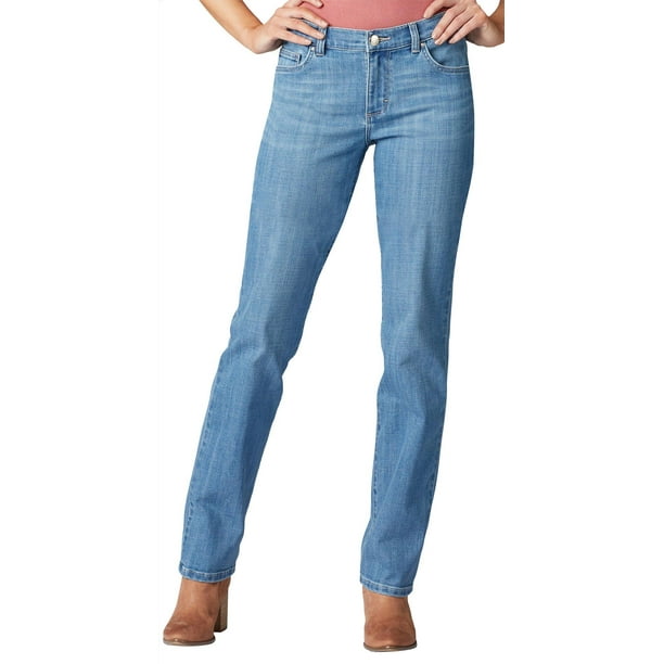 Lee - Lee Womens Relaxed Straight Leg Jeans 16 Inspire blue - Walmart ...