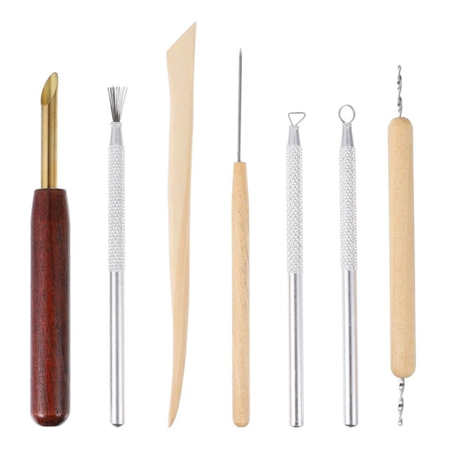 LEEYNEER1 Set/7pcs Clay Sculpting Tools Polymer Clay Tools Pottery Modeling Supplies