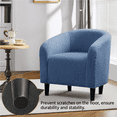 thumbnail image 5 of Yaheetech Upholstered Boucle Club Chair Accent Barrel Chair, Blue, 5 of 10
