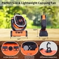 thumbnail image 4 of Ventilador de camping TDLOL de 20000 mAh con linterna LED, temporizador de 8 horas y 270°, 4 of 8