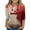 BA01-Red, variant on Inglocry Girls Casual 3/4 Sleeve Halloween T Shirts Kids Crewneck Tops Spooky Pumpkin Ghost T-Shirt Fashion Tees 5-14 Years Beige 8-9Years