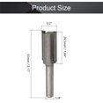 thumbnail image 2 of HUGFEGWE Straight Router Bits, 1/4-Inch Shank 1/2-Inch Cutting Dia Double Flute Carbide Router Bits, for Woodworking Milling Cutter DIY Tool, 1 Pcs CJB91-24073, 2 of 4
