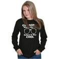 thumbnail image 3 of Funny Cool Hipster Grandma Joke Women Plus Size Long Sleeve Graphic Tee Brisco Brands 2X, 3 of 5