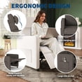 thumbnail image 3 of Power Recliner Chair with Electric Adjustable Back, USB Port and Side Pockets - Overstuffed Design, Brown, 3 of 5