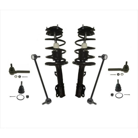 For 08-16 Town & Country Front Coil Spring Struts Ball Joints Tie Rods 8Pc Kit