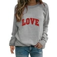 thumbnail image 2 of Baqcunre Valentine'S Day Shirts For Women 2024 Sweatshirt Cute Heart Shaped Printed Pullover Crewneck Shirt(Grey S-4XL),Long Sleeve Shirts For Women Graphic Tees Womens Fashion Womens Tops, 2 of 4
