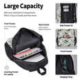thumbnail image 4 of Pofeuu green plaid Moose tree Print Backpack Travel Backpacks With Lunch Bag Pencil Bag Set 3 pcs Set Cartoon Backpack, 4 of 7