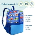 thumbnail image 4 of Wildkin Heroes School Backpack in Blue for Boys, Features Front strap for attaching Wildkin's Clip-in Lunchbox or other gear, Generously sized exterior front pocket, 4 of 9