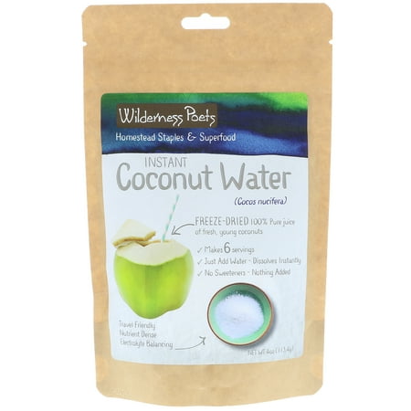 Wilderness Poets  Instant Coconut Water Powder  Freeze Dried  4 oz  113 4