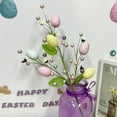 thumbnail image 2 of 3PCS Easter Picks,Easter Eggs Artificial Stems,Easter Egg Branches Artificial Easter Egg Twig Stems for Vase Plastic UV Resistant for Garden Table Centerpieces Home Decoration, 2 of 3