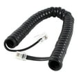 thumbnail image 1 of 6.5ft Phone Cord RJ9 4P4C Telephone Handset Cable Coiled Wire for Landline Black, 1 of 5