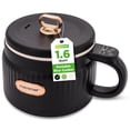 thumbnail image 1 of NutriChef 1.6L Electric Rice Cooker – Portable Multi-Function Cooker with Non-Stick Ceramic Pot, Digital Controls, 6 Presets & Auto Shut-Off – Black, 1 of 8