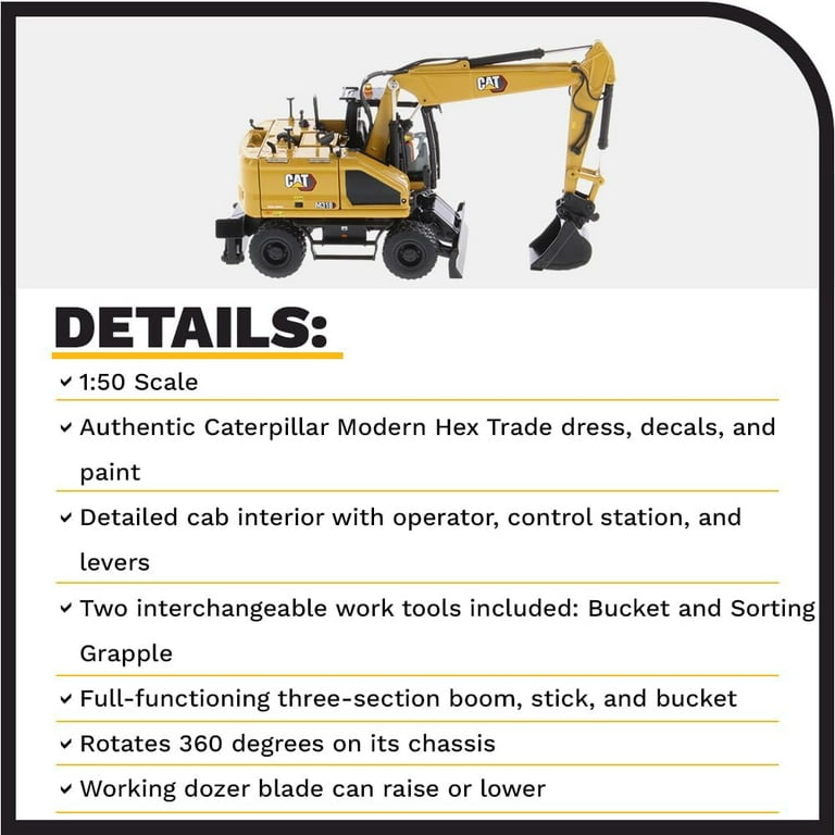 DIECAST MASTERS 1/50 - CATERPILLAR M318 Wheeled Excavator