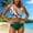 #560-Green, variant on Haivin Women's Bikini, Striped Tight-Fitting Backless with Ruffles and Push-Up, Sexy Two-Piece Swimsuit for Beach, Pool and Vacation