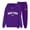 Dark Purple, variant on LINGLANG Fall Outfits For Women 2025 Dressy Casual York Letter Couples Hoodies Sweatshirt Pants Set Unisex Sportswear Casual Sweatsuit Lounge Set Matching Sets