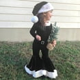 thumbnail image 6 of Zwiiyzr 2024 2-8Y Toddler Baby Boy'S And Girl'S Winter Christmas Outfits Long Sleeve Shirt +Bell Bottoms + Hat Three-Piece Wear Black, 6 of 9