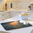 thumbnail image 6 of Flowers Leaves Light Dish Drying Mat Dish Drainer Rack Mats Water Absorbent Non-Slip Easy Clean Heat Resistant for Kitchen Counter, 6 of 8