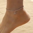 thumbnail image 2 of Tobillera creativa con diamantes de imitación para mujer, tenis de diamantes, 26 letras en inglés, hip-hop, calzado de playa creativo, moda europea y americana, 2 of 6
