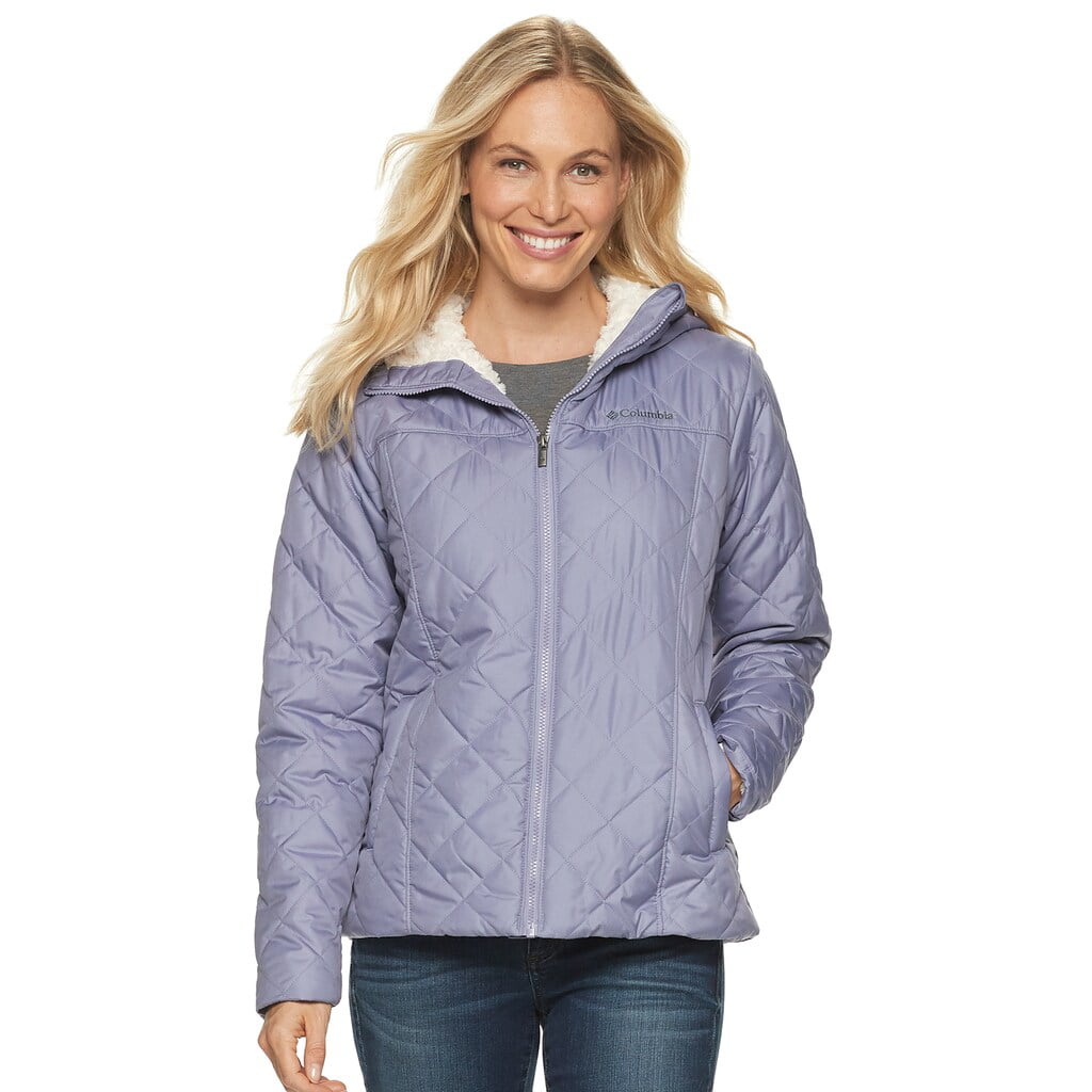 Women's Columbia Copper Crest Hooded Quilted Jacket Dusty Iris ...