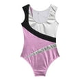 thumbnail image 3 of Alvivi Kids Girls Sparkly Gymnastics Workout Leotard Sleeveless Ballet Dance Bodysuit Pink 10, 3 of 4