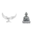 thumbnail image 1 of Escultura De Resina De Buda, ángel Y Mono, Para Oficina, Hogar, Estantería, Pasillo, Hotel, Patio, Decoración De Inauguración De La Casa., 1 of 8