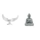 thumbnail image 1 of Escultura de ángel, estatua, figura de mono, Buda, estatua de resina de arenisca, adorno de textura realista, adecuado para sala de estar, oficina, do, 1 of 8