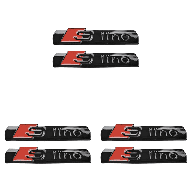 2 uds insignia emblema brillante guardabarros maletero 3D para S-Line Q5 Q7 A3 A4