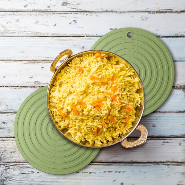 Posavasos, 18 cm - Tapetes antideslizantes resistentes al calor para la mesa de comedor, juego de posavasos aislante que protege los muebles de derrames, posavasos-vasos absorbentes para café