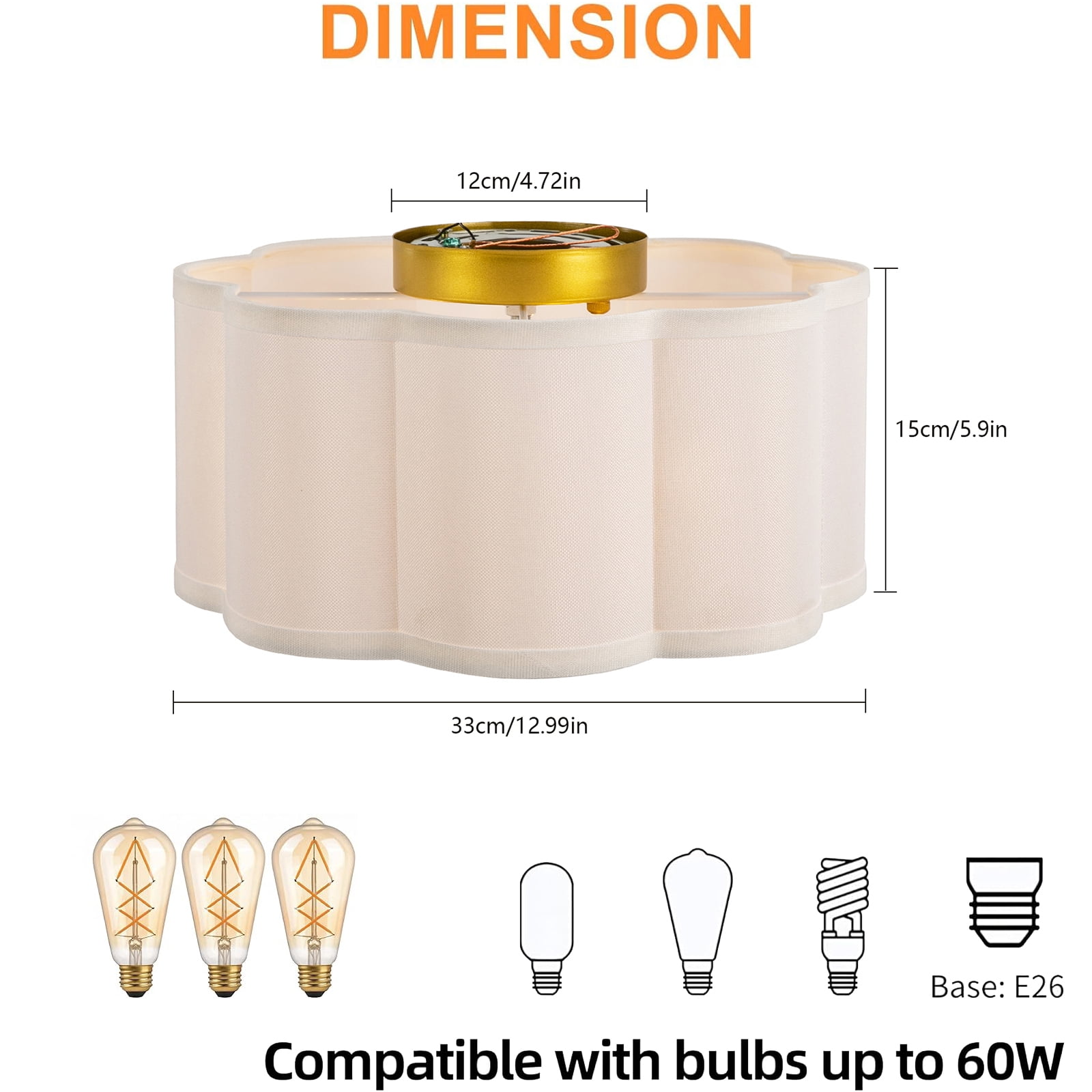 Flush Mount Ceiling Light, Ceiling Light Fixture, Ceiling Lamp For Living Rooms, Bedrooms, Kitchens, Dining Rooms, Entrances