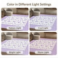 thumbnail image 7 of ODIKA 2'x3' Ultra-Soft Accent Mat, Delicate Lavender Blossom Scattered Botanical Round With Border None Washable, Bare feet friendly, Easy Care Indoor rug for Bedside, Footrest, 7 of 7