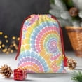 thumbnail image 6 of Super Soft Fabric Gift Bag Contraction Free Bag Mouth Pull Rope Design Red Ribbon Mouth For The Festival Gray Tie-Dye Background Rainbow Colors_2 Large, 6 of 8