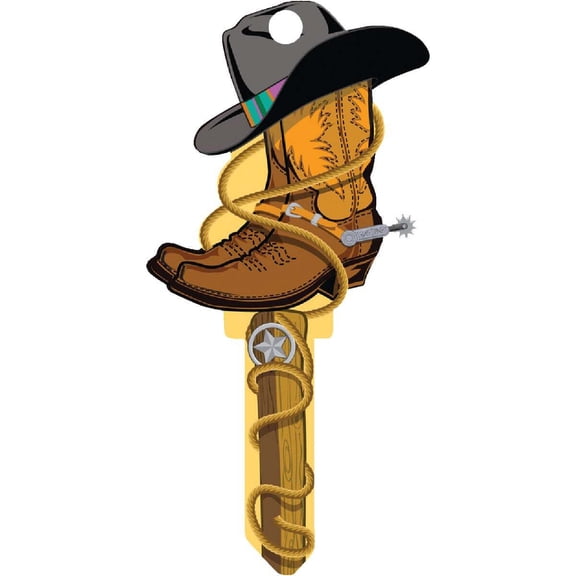 Lucky Line Cowboy Design Decorative House Key, KW11 B132K Pack of 5