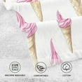 thumbnail image 5 of Yayeee 100% Cotton Hand Towels for Bathroom 16" x 28" Soft Absorbent Kitchen Towel, Pink Cartoon Ice Cream, 5 of 7
