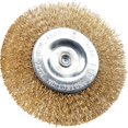 thumbnail image 4 of 3 x 100mm Wide Flat Steel Wire Brush for Drills Brass Coated Rust Paint Remover, 4 of 4