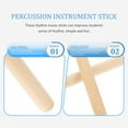 thumbnail image 3 of STRANDCHIC 6 Pcs Bâtons Musicaux d'Entraînement au Rythme Jaune Clair pour Jouer à la Maison, 3 of 5