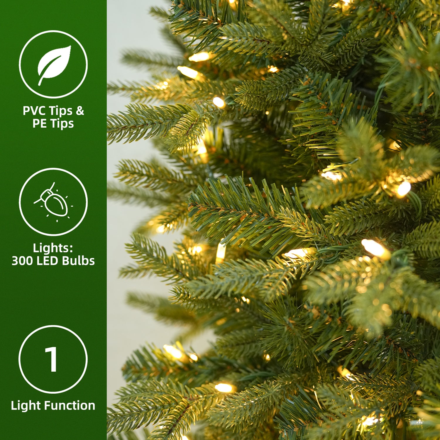 Vivatrees 6ft Pre-lit Slim Artificial Christmas Tree photo 3
