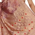 thumbnail image 4 of Chiniya Silk Upada Sari with Jaal work - Wine, 4 of 4
