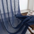 thumbnail image 5 of Navy Blue Sheer Curtains 84 Inch Length for Living Room Set 2 Panels Rod Pocket Nautical Masculine Light Filtering Dark Blue Semi Sheer Curtain Drapes 84 Inches Long for Kids Boys Bedroom Playroom, 5 of 5
