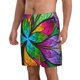 thumbnail image 2 of Balery Multicolored Beautiful Flower Traje de Baño Estilo Hawaiano para Hombre, Shorts de Secado Rápido con Bolsillos-Medium, 2 of 6