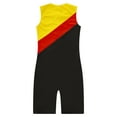 thumbnail image 4 of CHICTRY Kids Boys One-piece Swimming Bodysuit Color Contrast Gymnastics Cycling Sports Jumpsuit Yellow 8, 4 of 5